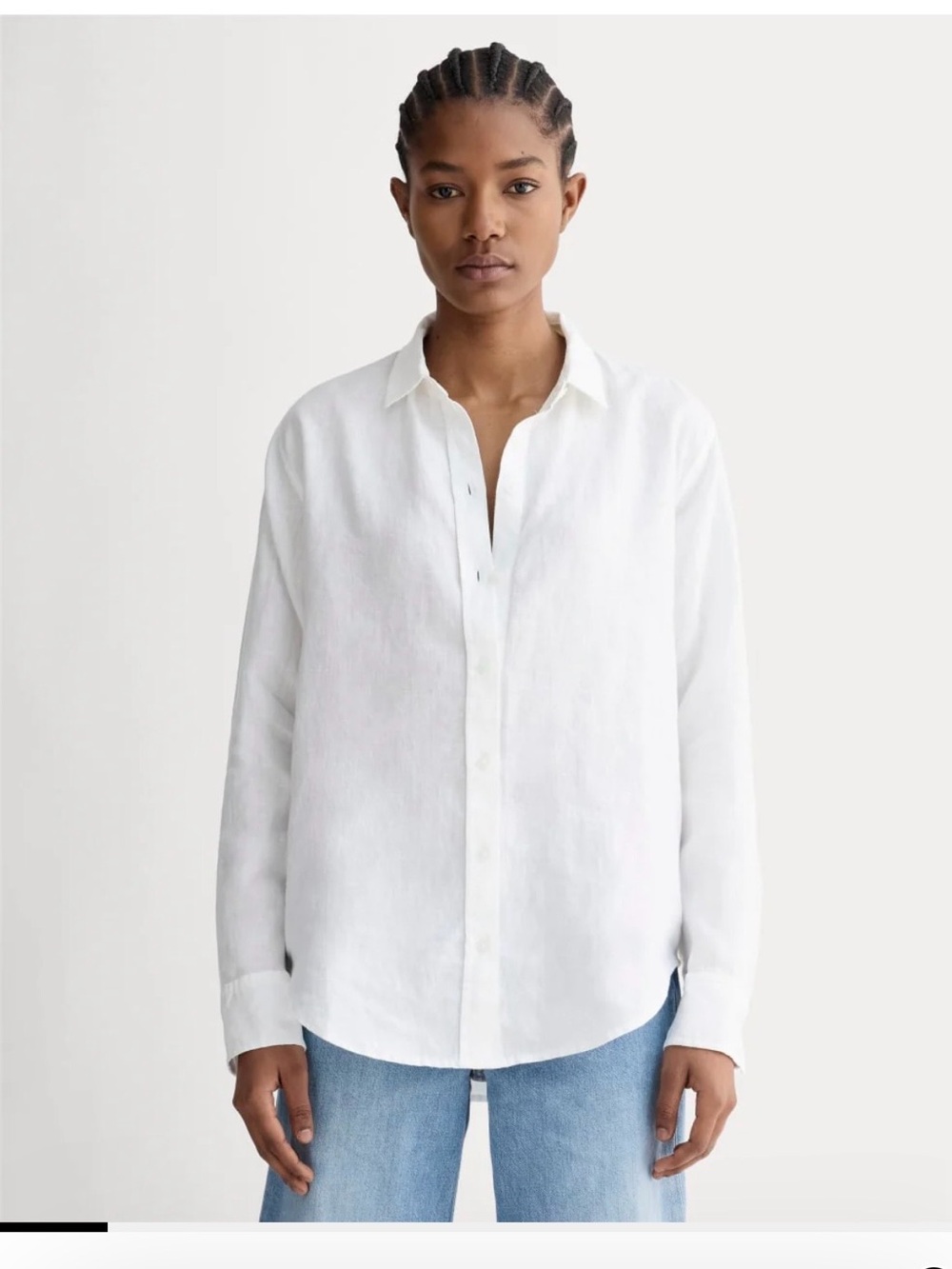 Everlane White Linen button down shirt